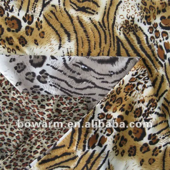 100%polyester animal printing fabric