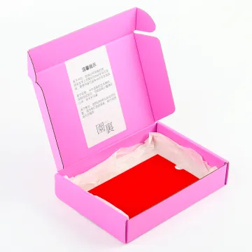 Custom Printed Pink Corrugated Shipping Mailer Boxes