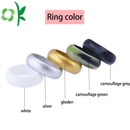 Anneaux de silicone haut de gamme bague de mariage en or cool