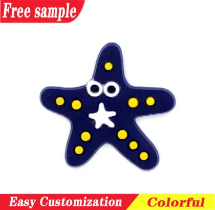 Star shaped soft PVC shoes charms