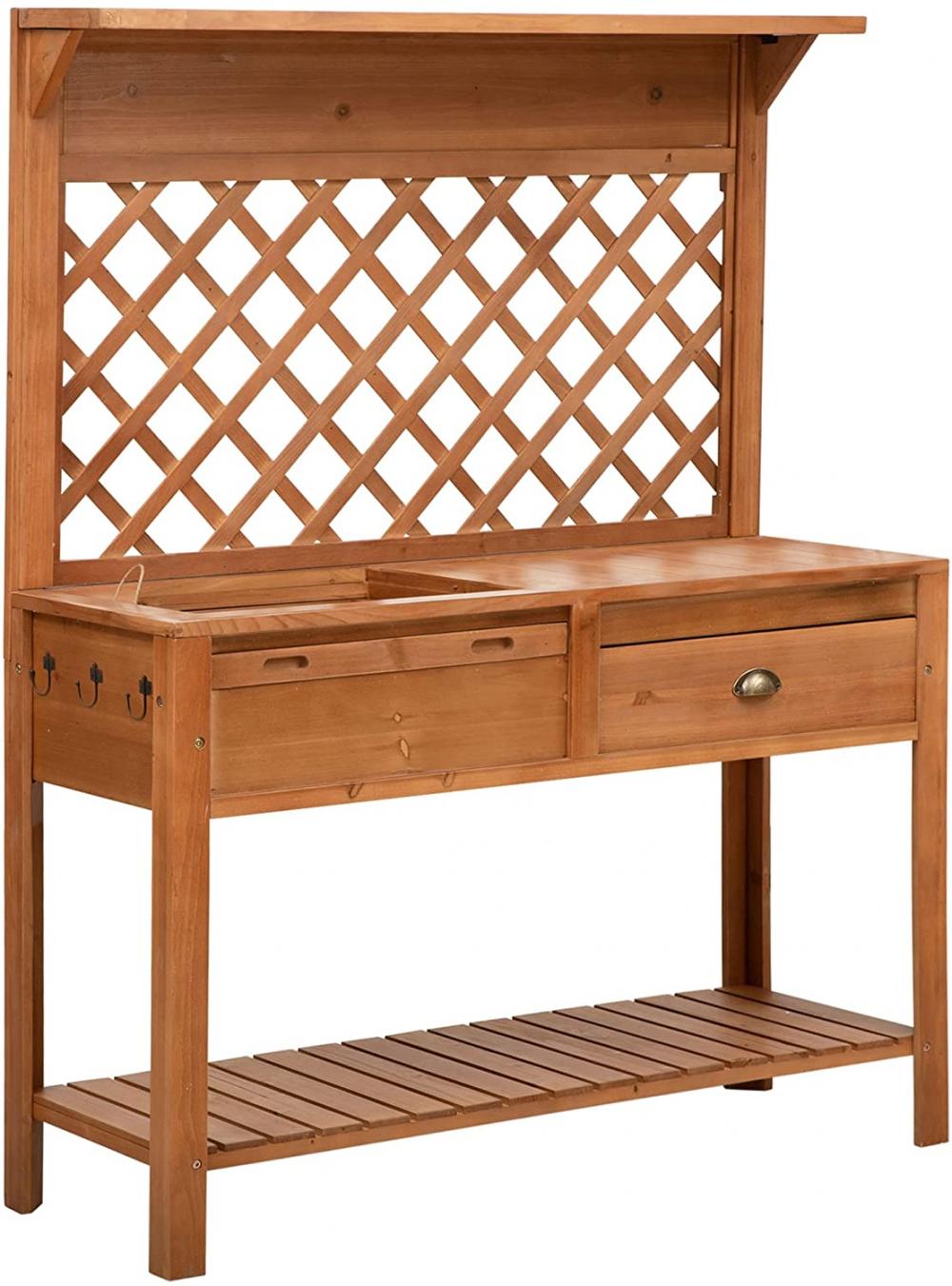 48'' Garden Wooden Potting Bench Table