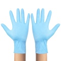 Guantes de nitrilo seguro para alimentos desechables de polvo azul en polvo