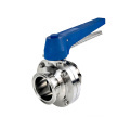 Sanitary Stainless Steel Tri Clover Clamp Manual Butterfly Valve: Aohoy Dairy Food Grade SS 304 316