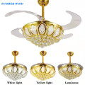 High delicate 4 blades retractable ceiling fan