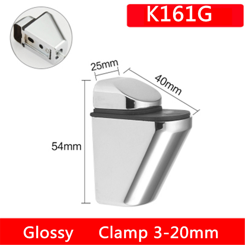 Zinc Alloy Adjustable Glass Clamps Glass Shelf Holder Support Bracket