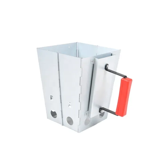 KEYO Portable Multifunction Galvanized Steel BBQ Charcoal Chimney Fire Starter Charcoal Lighter with Heat Resistant Handle