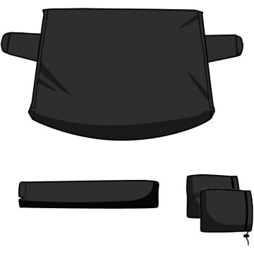 Winter Windshield Cover with Support Rod and Mirror Covers for Snow and Ice Protection