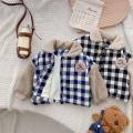 Lämmer-Woll-Plaid-Boy-Top