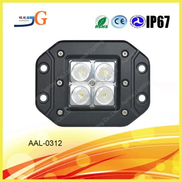 12W Flush Mount Led Work Light Bar Spot Beam Flange Work Light