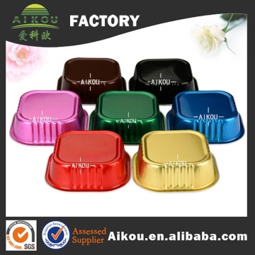 Aluminum alloy real colorful custom square aluminum baking pan