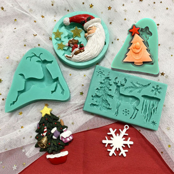 Christmas Elk Snowflake Mold: Food Grade Silicone Baking Mold for Chocolate Biscuits