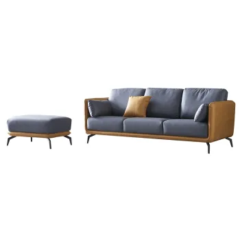 3 Seat Sofa & Ottoman with Coffee Table, Dining Chairs & King Bed Set