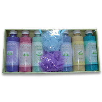 Bath Gift Set, Includes 2-piece Bath Scrubbers, Measures 36 x 17 x 5cm