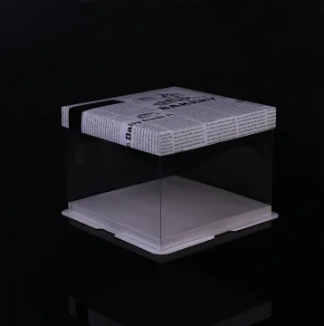 clear plastic tall cake box