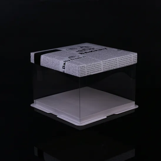 clear plastic tall cake box
