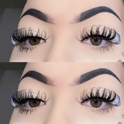 coloured russian lashes strip white russian eye lashes