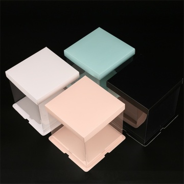 Transparent PVC Window Cake Box - New Design Cardboard Cylinder Box for Weddings