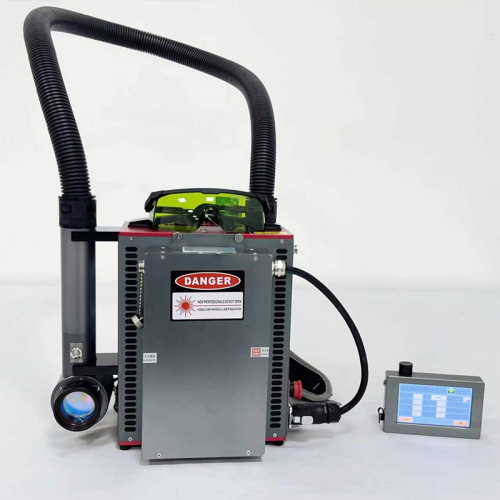 Limpador de laser pulsado de mochila de resfriamento de ar