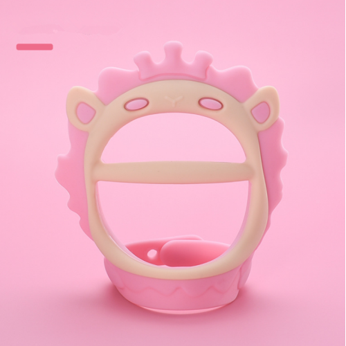 Cute Lion Teething Toys Custom Baby Silicone Teether Gloves Manufactory