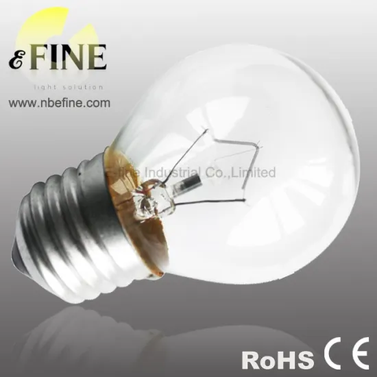 220V G45 clear incandescent light bulb 25W 40W 60W
