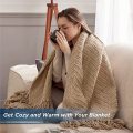 Throw Blanket Knit Chenille Blanket Versatile for Chair