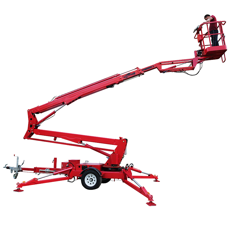 12m-14m Wheel-Mounted Spider Articulated Boom Lift for Painting and Construction