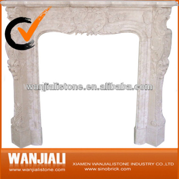 Carved White Marble Fireplace