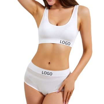 Wireless Push-Up Bra and Panty Set: Comfortable, Breathable, and Stylish Deep V Back Design