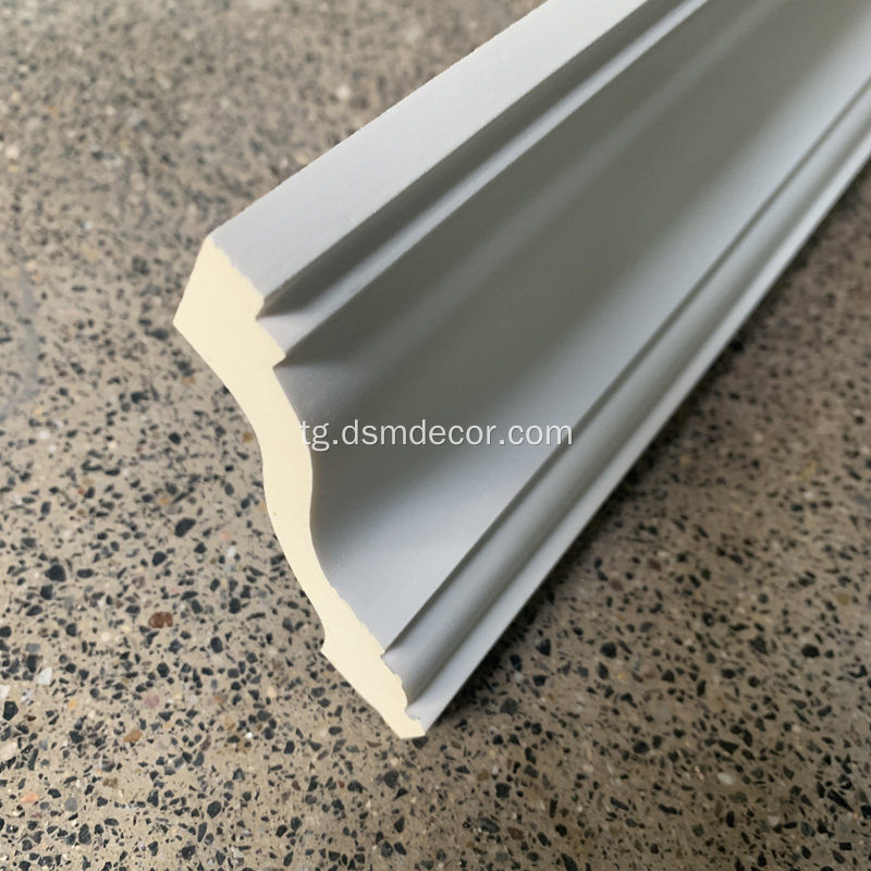 Маъмул PU меъмории ҳамвор Cornice Molding