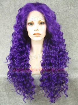 Purple Drag Queen Rupaul Synthetic Lace Front Wig