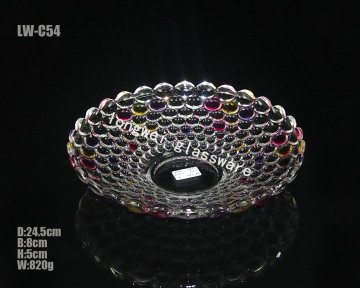 Glass Plate with Water Drop Style (LW-C54)