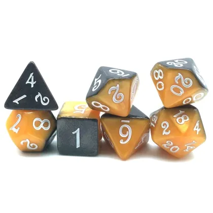 Custom Premium DND Yellow Black Bulk D20 Dice Set