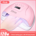 2color 120W Nail Dryer Four-speed Intelligent Induction Phototherapy Lamp Home Use Nail Baking Gel Varnish Dryer Nail Art Tool
