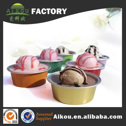 Lovely disposable aluminum foil cheesecake container for bakery