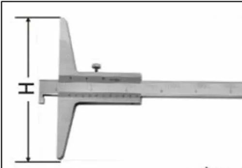 212-125 0--200mm Stainless/ Carbon Steel Multifunctional Vernier Depth Gauges with Hook