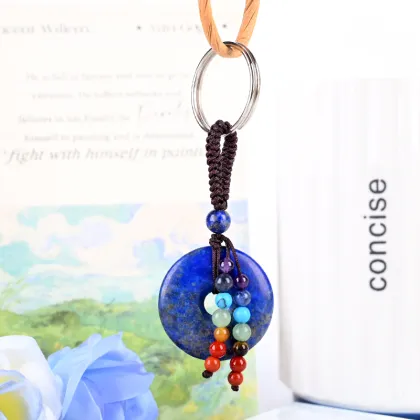 Natural Healing Stone Peace Buckle Key Chain