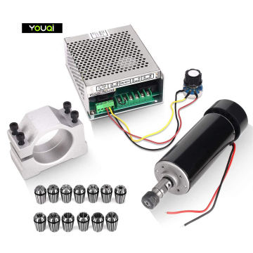 Professional YouQi ER11 Collet 500W Air Cooled CNC Spindle Motor Kit for DIY Milling and Engraving
