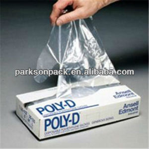 Plastic gloves for food service
