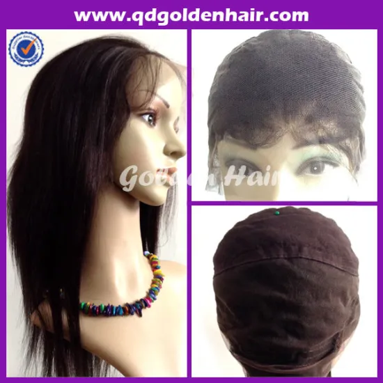 Golden Hair 100% Top Quality Virgin Remy Full Lace Wig With Baby Hair