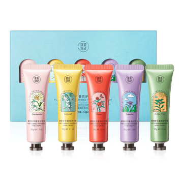 Private Label 5pc Mini Moisturizing Hand Cream Set for Portable Hand Nourishing