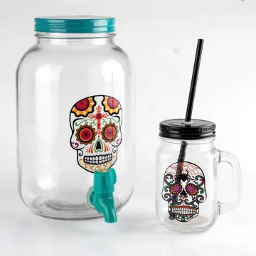 Skull style glass dispenser,5L dispenser