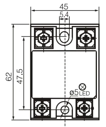 Hot sale solid state relay 40A SSR-40DA-S