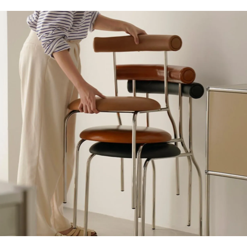 Modern European Dining Chair Featuring Thin Legs