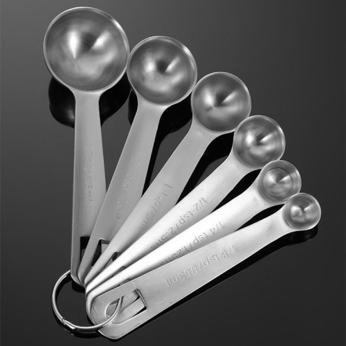 Six-pieces 304 Stainless steel seasoning measuring spoon