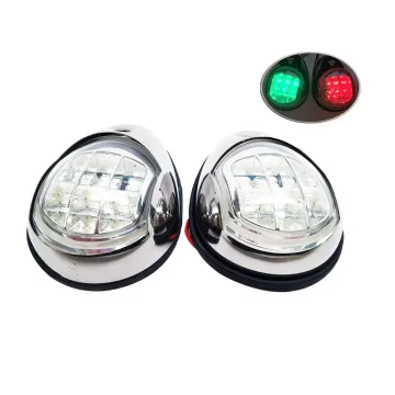 Stainless Steel Tear Drop Shape Side Mount Navigation Light