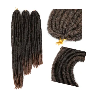 Synthetic Braiding Hair Soft Dreadlocks Extensions Ombre Faux Locs Crochet Braids
