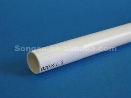 Manufacturer high impact white color pvc plastic insulation cable pipe 20mm