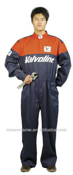 MEN'S HI-VIS CONTRAST COLOR COTTON COVERALL WITH PRINTED LOGO