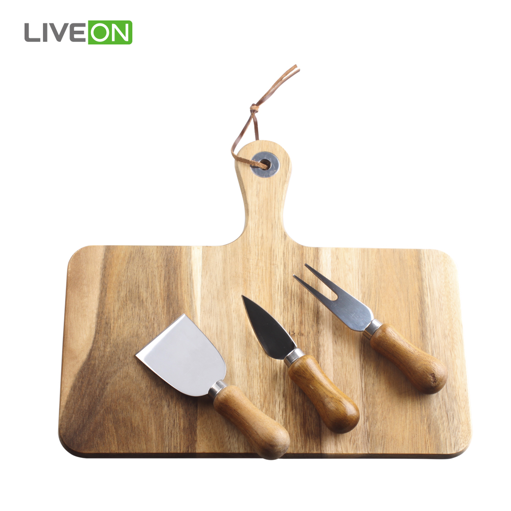 Cheese Knife With Acacia Cutting Board