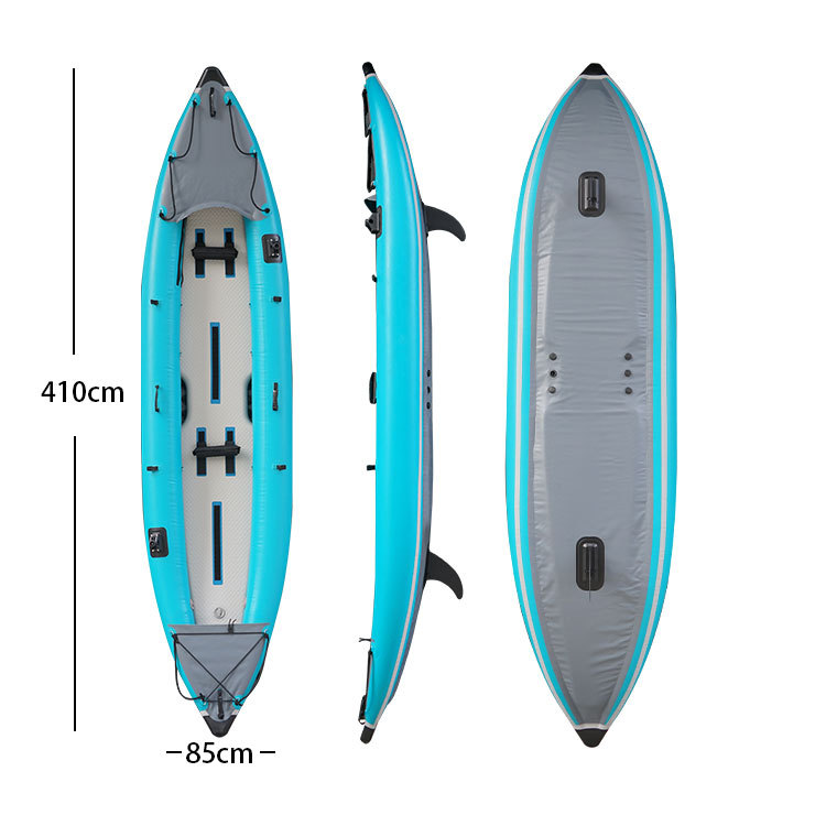 Customizable 2-Person Inflatable Fishing Kayak with Excellent Stability and Rod Holders